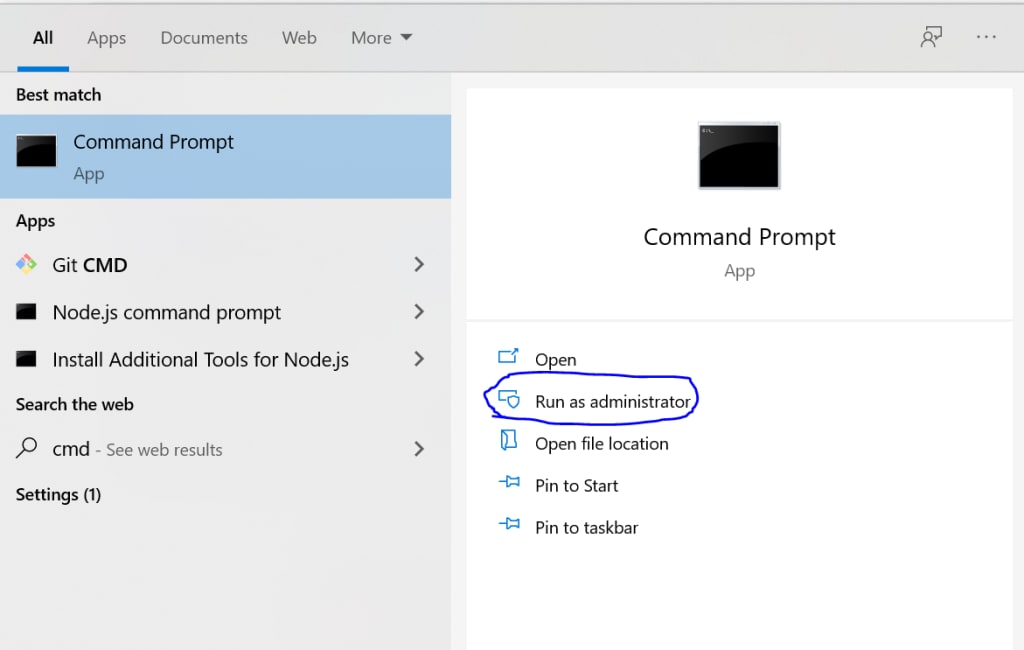 CMD Run as Administrator
